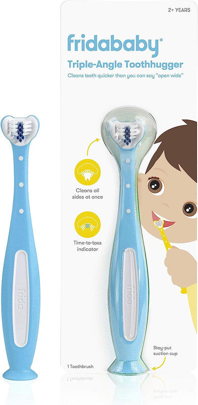 Frida Baby - SmileFrida - Triple-Angle Toothhugger Training Toothbrush - Blue - Laadlee