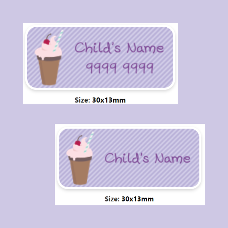 My Nametags Iron-ons - Milkshake (Pack of 56) - Laadlee