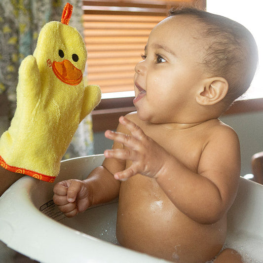 Zoocchini Baby Bath Mitt - Puddles the Duck - Laadlee