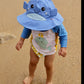 Zoocchini Reusable Baby Swim Diaper & Sun Hat Set - Whale - Laadlee