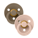 BIBS Colour 2 Pack Latex S2 - Dark Oak / Blush - Laadlee