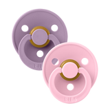 BIBS Colour 2 Pack Latex S1 - Lavender / Baby Pink - Laadlee