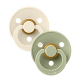 BIBS Colour 2 Pack Latex S1 - Ivory / Sage - Laadlee
