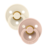 BIBS Colour 2 Pack Latex S2 - Ivory / Blush - Laadlee