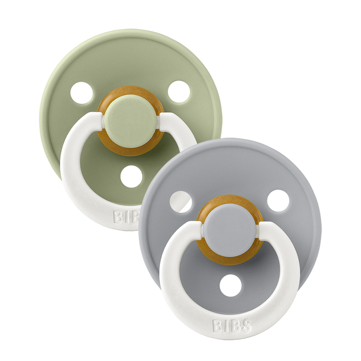 BIBS Colour 2 Pack Latex S2 - Sage / Cloud - Laadlee