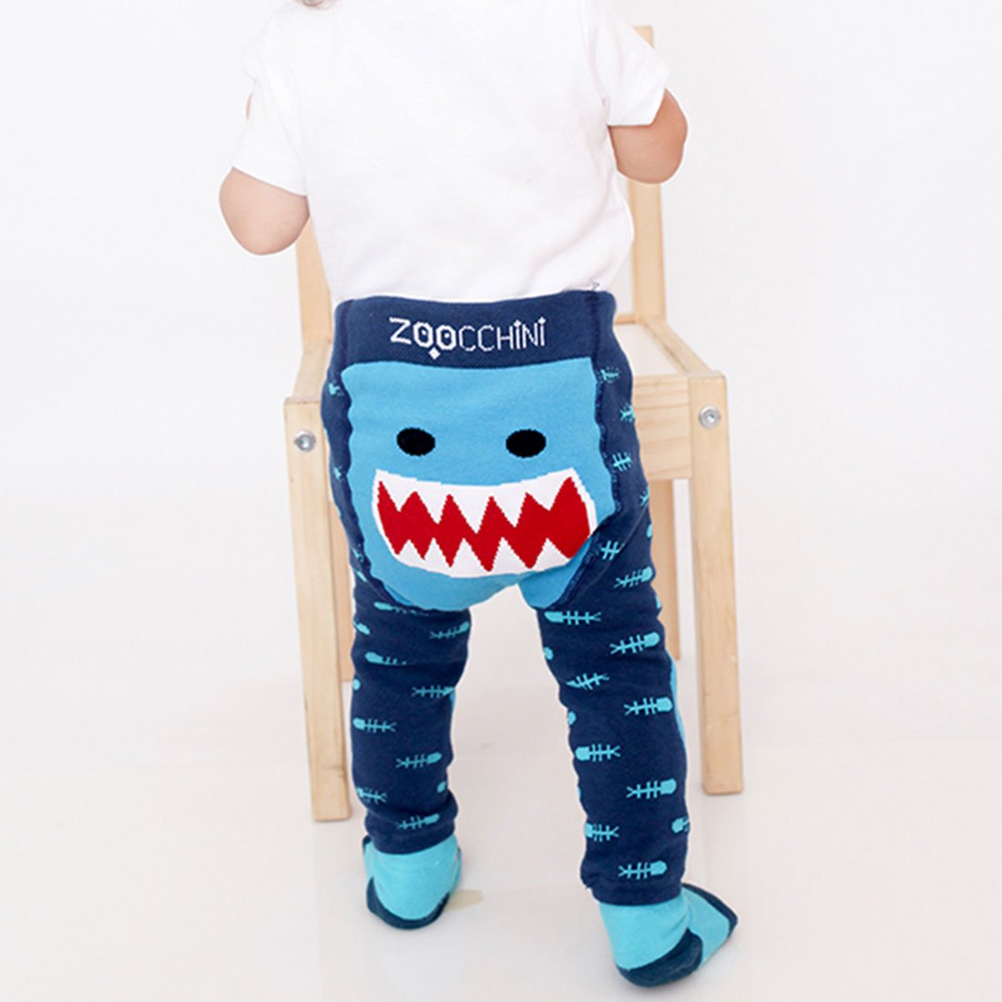Zoocchini Comfort Crawler Babies Legging and Sock set - Sherman the Shark - Laadlee