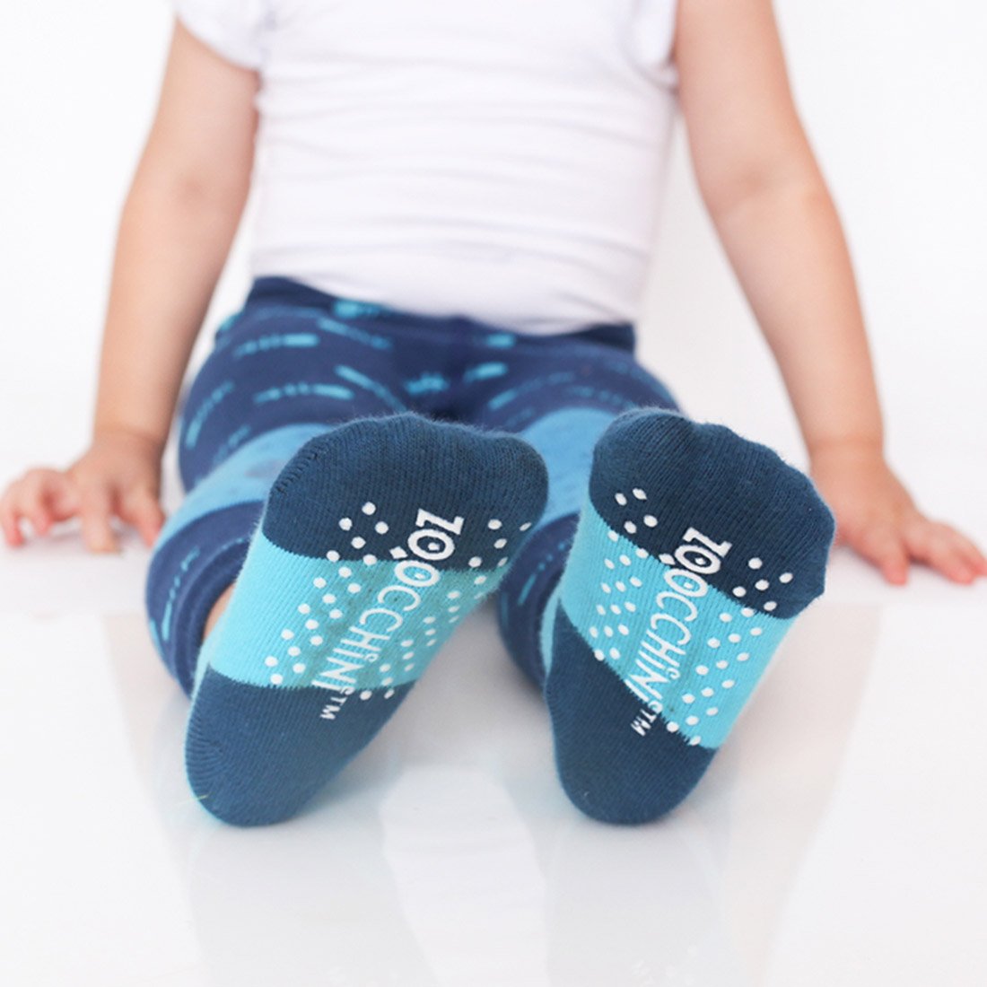 Zoocchini Comfort Crawler Babies Legging and Sock set - Sherman the Shark - Laadlee