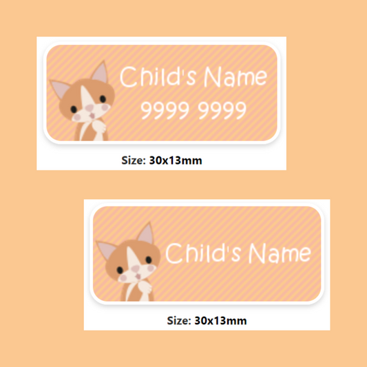 My Nametags Stickers - Cat (Pack of 56) - Laadlee