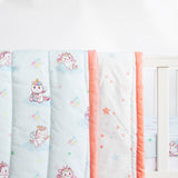 Yellow Doodle Reversible Comfort Quilt - Unicorn Dreams - Laadlee