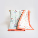 Yellow Doodle Reversible Comfort Quilt - Unicorn Dreams - Laadlee