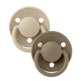 BIBS De Lux 2 Pack Silicone Onesize - Vanilla / Dark Oak - Laadlee