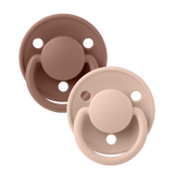 BIBS De Lux 2 Pack Silicone Onesize - Woodchuck / Blush - Laadlee