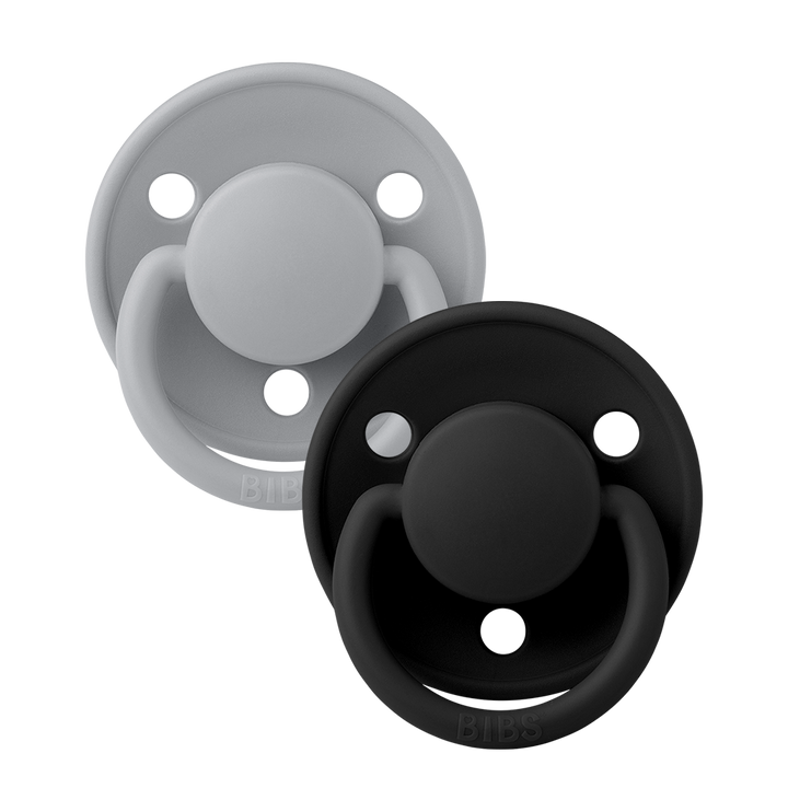 BIBS De Lux 2 Pack Silicone Onesize - Cloud / Black - Laadlee