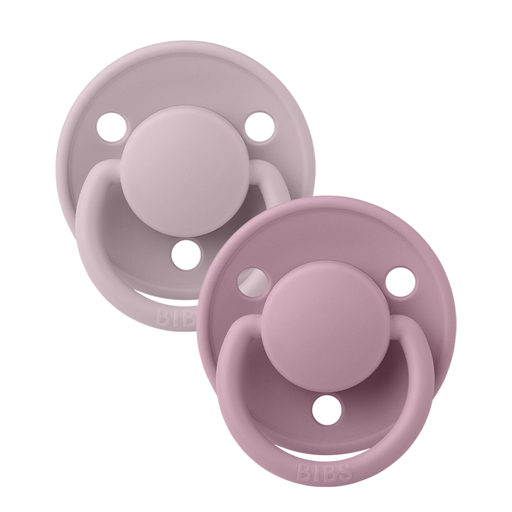 BIBS De Lux 2 Pack Silicone Onesize - Dusky Lilac / Heather - Laadlee