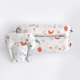 Yellow Doodle Cot Bedsheet Set - Magical Rainbows - Laadlee