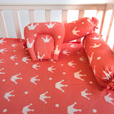 Yellow Doodle Cot Bedsheet Set - Crowns - Laadlee