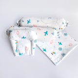 Yellow Doodle Cot Bedsheet Set - Lil Travellers - Laadlee