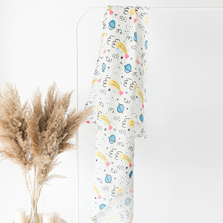 Yellow Doodle Organic Luxury Swaddle - Doodle Space - Laadlee