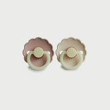 Frigg Daisy Silicone Baby Pacifier 6M - 18M, 2Pack, Blush Night/Cream Night - Size 2 - Laadlee