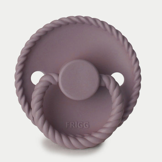 Frigg Rope Silicone Baby Pacifier 0-6M, 1Pack, Twilight Mauve - Size 1 - Laadlee