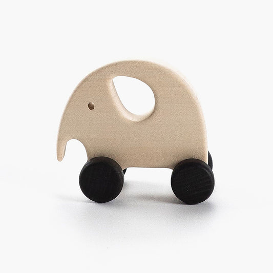 SABO Concept - Wooden Toy Rolling Elephant -Wood - Laadlee