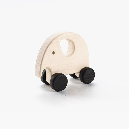 SABO Concept - Wooden Toy Rolling Elephant -Wood - Laadlee