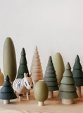 SABO Concept - Wooden Forest Green 10-pc Trees - Laadlee