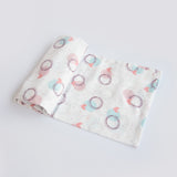 Yellow Doodle Organic Luxury Swaddle - Circle Of Love - Laadlee