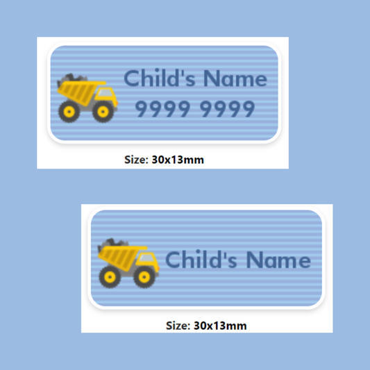 My Nametags Stickers - Truck (Pack of 56) - Laadlee