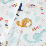 Yellow Doodle Organic Luxury Swaddle - Dino Friend - Laadlee