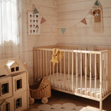 Mushie Crib Sheet Small Falling Stars - Laadlee