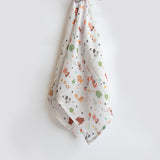 Yellow Doodle Organic Luxury Swaddles Set - Baby Animals / Wild & Free - Laadlee