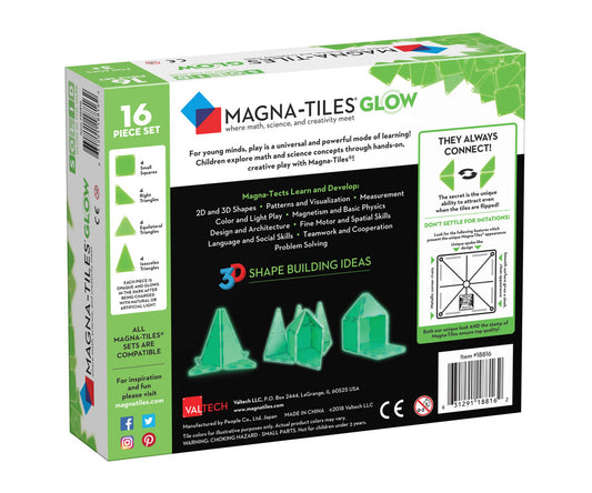 Magna-Tiles Glow 16 Pcs. - Laadlee