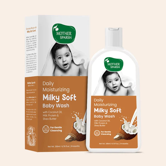 Mother Sparsh Milky Soft Baby Wash - 200ml - Laadlee