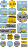 My Nametags Maxistickers - Construction (Pack of 21) - Laadlee