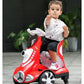 Pikkaboo Toddler Four-wheel Light & Bubbles Electric Scooter - Red - Laadlee