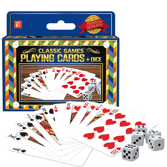 Ambassador - Classic Games - 2 Decks Playing Cards & 5 Dice - Laadlee