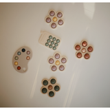 Mushie Flower Press Toy Soft Lilac/Daffodil/Ivory - Laadlee