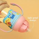 Marcus & Marcus - 2-Stage Tritan Straw Bottle - 350ml - Pink - Laadlee