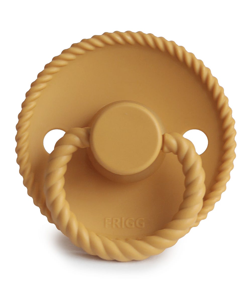 Frigg Rope Latex Baby Pacifier 0-6M, 1Pack, Honey Gold - Size 1 - Laadlee