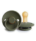 Frigg Rope Latex Baby Pacifier 0-6M, 1Pack, Olive - Size 1 - Laadlee