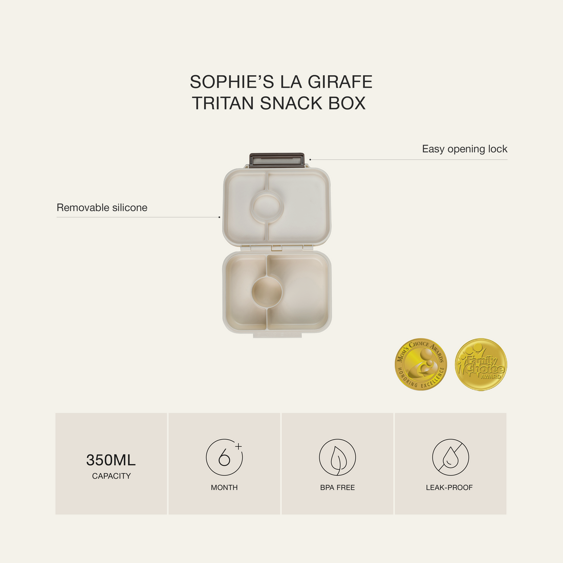 Citron Tritan Snackbox - Sophie la Girafe - Laadlee