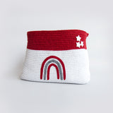 Yellow Doodle Cotton Rope Basket - Magical Rainbows (Large) - Laadlee