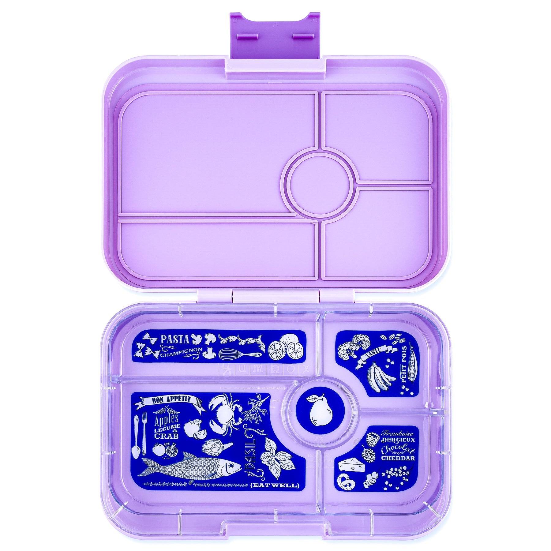 Yumbox Tapas 5 Compartment Bon Appetit Lunch Box - Seville Purple - Laadlee