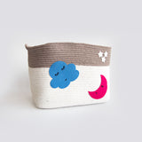 Yellow Doodle Cotton Rope Baskets - In The Sky (Set Of 2) - Laadlee