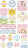 My Nametags Maxistickers - Princess (Pack of 21) - Laadlee