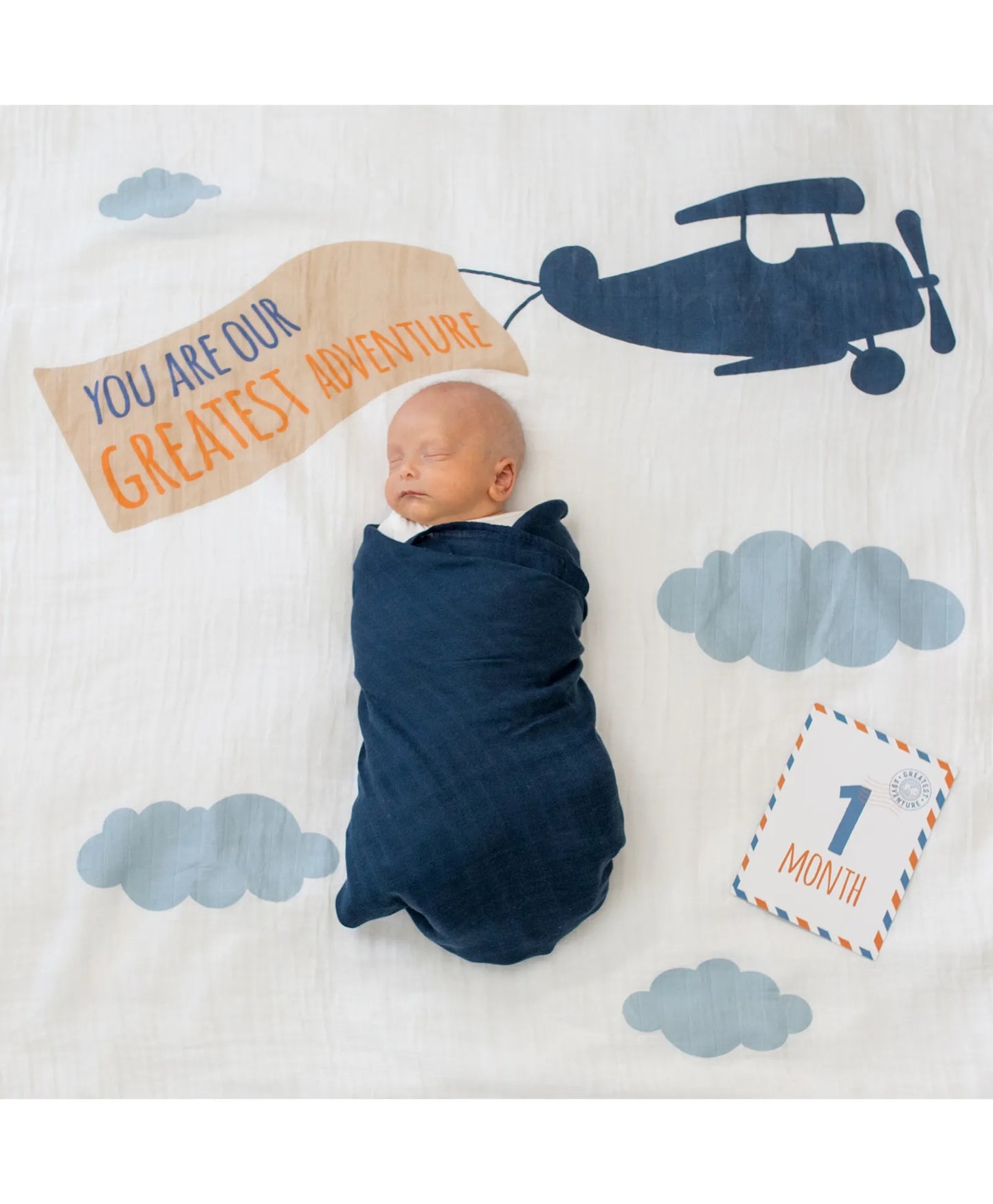 Lulujo Baby's First Year™ Blanket & Cards Set -  Greatest Adventure - Laadlee