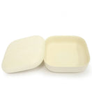 Ekobo - Go Square Bento Lunch Box - White + White Compartments - Laadlee