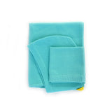 Ekobo Bambino Baby Hooded Towel and Wash Cloth Set - Lagoon - Laadlee