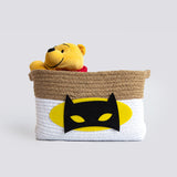 Yellow Doodle Cotton Rope Basket - Superbaby (Medium) - Laadlee